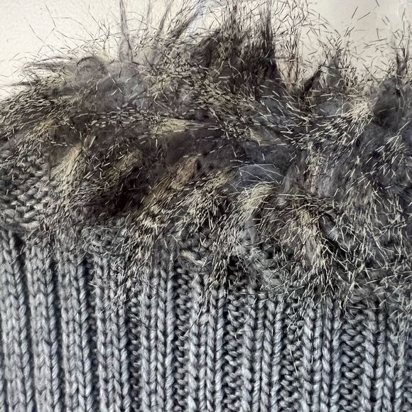 Sioni Wool Blend Faux Fur Long Sleeveless Cardigan Button Vest Size XL - Picture 8 of 15